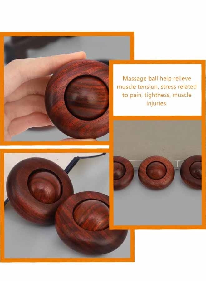 كرات خشبية للتدليك، مدلك يدوي خارجي، كرة تدريب محمولة - Image 4